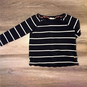 Crewcuts Black and White Striped Long Sleeve Tee